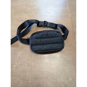 Caraa x Athleta Black Quilted Nylon Belt Bag‎ Fanny Pack Crossbody Pouch travel